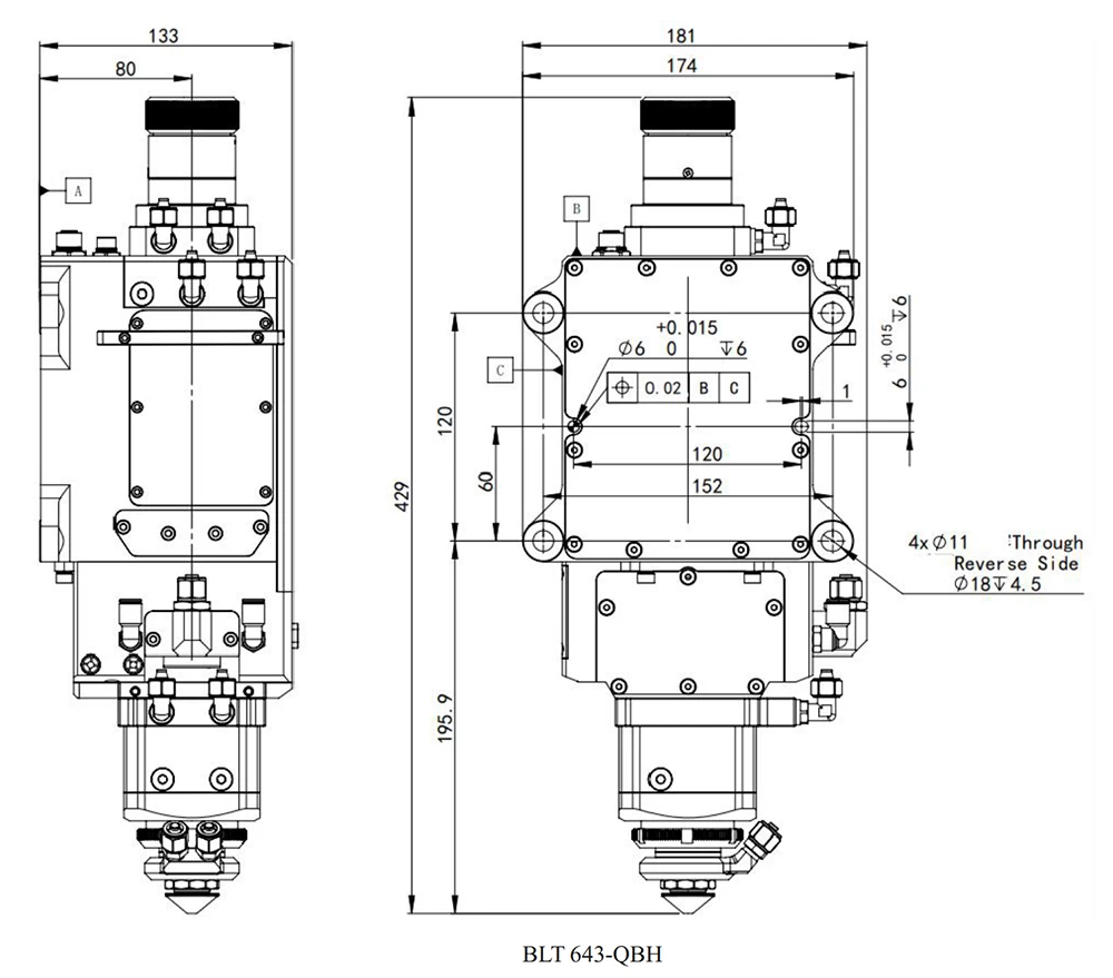 BOCI BLT643H – Product Size