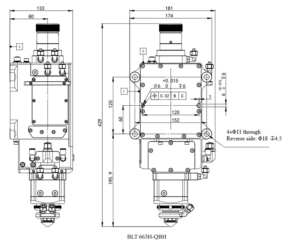 BOCI BLT663H – Product Size